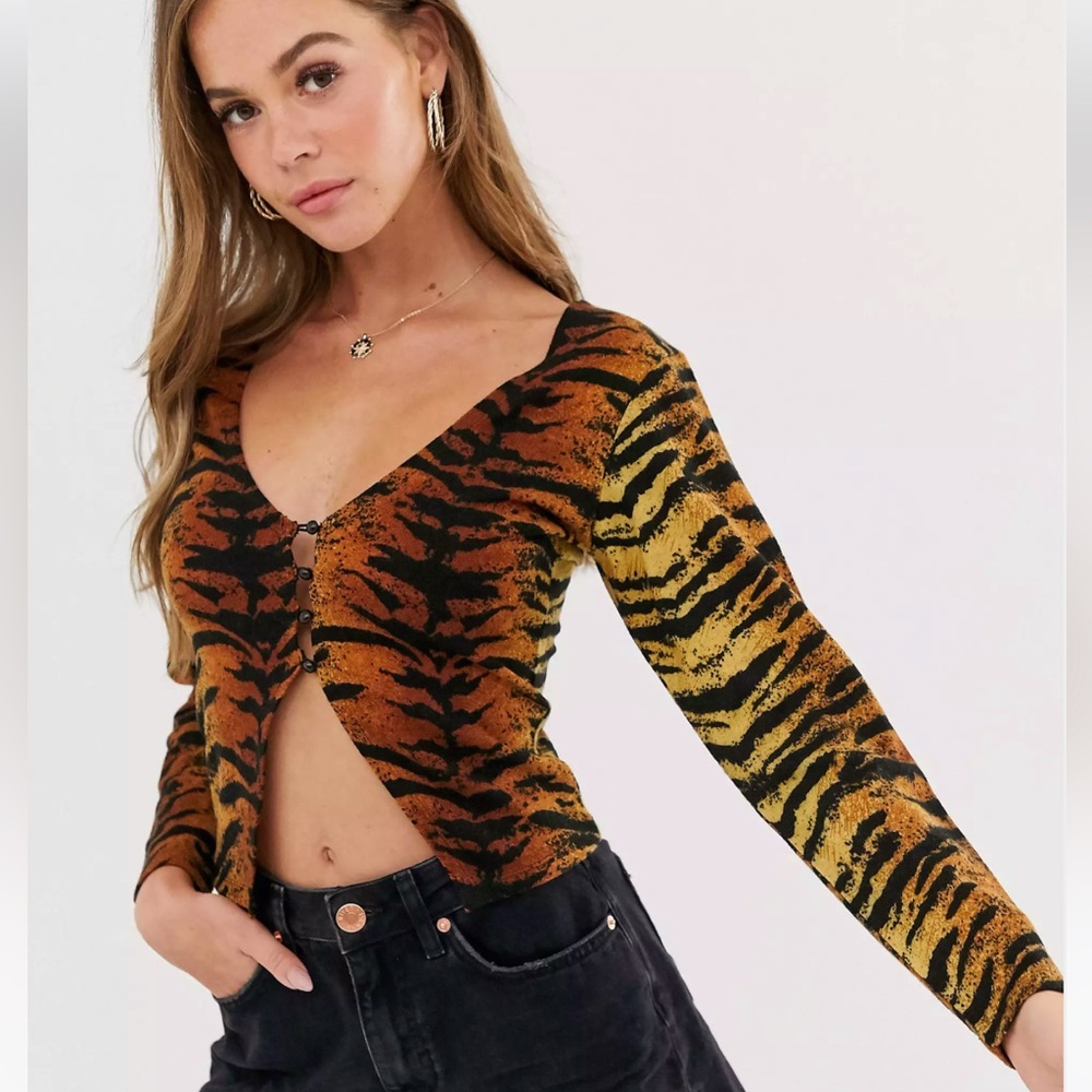 Sacred Hawk Knitted Button Front Top